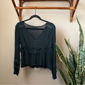 American Eagle Emerald Green Blouse